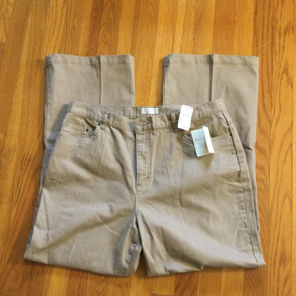 Christopher and Banks tan jeans size 16